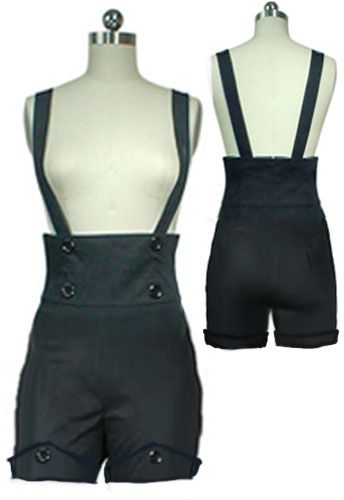 Rockabilly High Waist Suspender Shorts  by Amber Middaugh -Save 37% at Chicstar.com Coupon: AMBER37 Suspender Shorts, Wearable Technology Fashion, Suspenders Fashion, Shorts With Suspenders, Modern Costumes, Suspender Pants, Technology Fashion, Overall Shorts, Suspenders