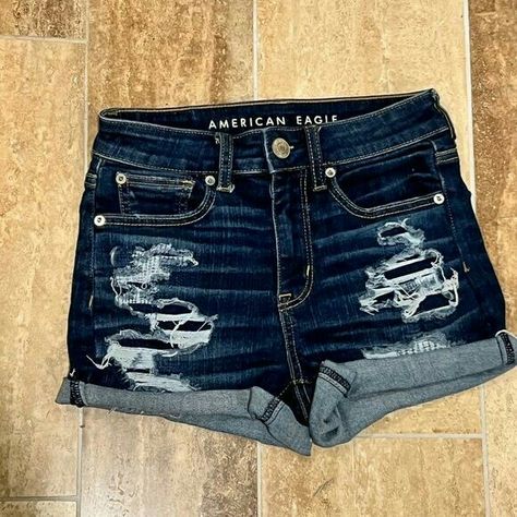 American Egal Outfits, American Eagle Shorts Outfit, Dark Blue Jean Shorts, Dr Seuss Shirts, Jean Shorts American Eagle, Math Genius, American Eagle Outfits, American Eagle Jean Shorts, Sock Outfits