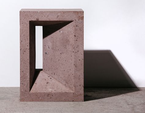 Geometric Side Table, Breeze Blocks, Concrete Sculpture, Concrete Block, Vintage Side Table, Concrete Projects, Concrete Art, Ancient Knowledge, Functional Furniture