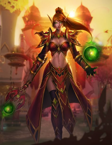 World of Warcraft Art — Blood Elf Mage [Artist: Chaoqian Liu... World Of Warcraft Game, Elf Female, Dnd Elves, World Of Warcraft Art, World Of Warcraft Characters, Warcraft Characters, Warcraft Iii, Blood Elf, Female Elf