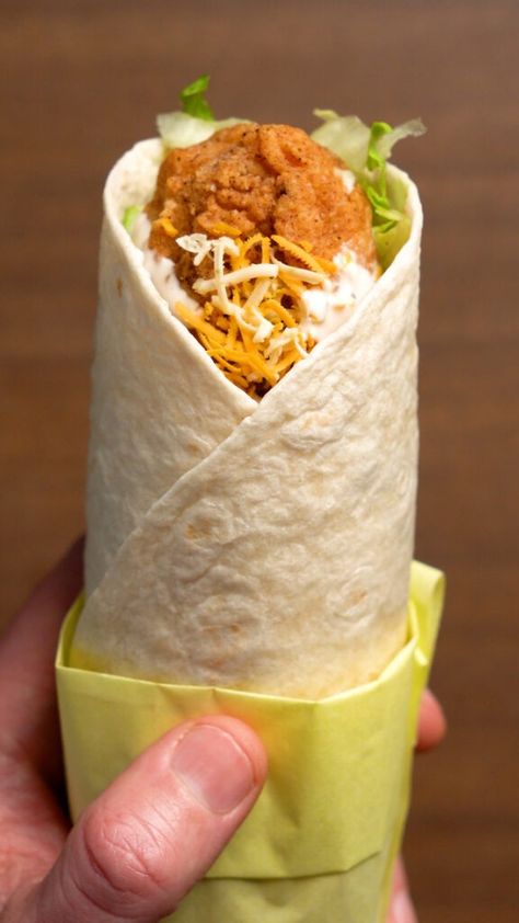 Vegan Snack Wrap - Thee Burger Dude Vegan Chicken Wrap, The Burger Dude, Snack Wrap Mcdonalds, Chicken Snack Wrap, Vegan Mcdonalds, Wraps Recipes Easy, Vegan Sandwiches, Snack Wrap, Vegan Fries