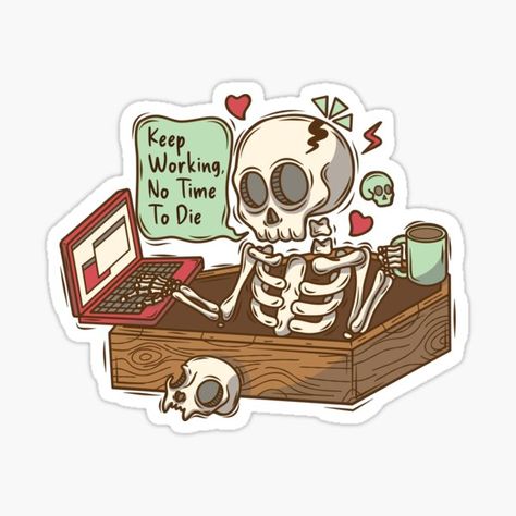 Aesthetic Girl Stickers, Stickers Aesthetic Grunge, Heart Stickers Aesthetic, Gatos Stickers, Goodnotes Stickers Aesthetic, Weird Stickers, Funny Laptop Stickers, No Time To Die, Skeleton Sticker