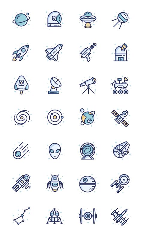 Icon Sets Design, Space Icons, Space Drawings, Drawing Tutorials For Beginners, Seni 2d, 패턴 배경화면, Vector Shapes, Mini Drawings, Journal Doodles