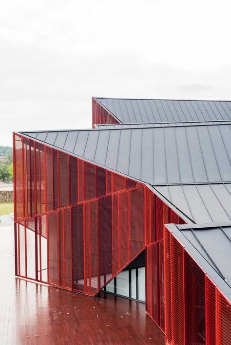 Gallery of Red Hill Gallery / MOA Architects + Formzero - 6 Red Architecture, Twins Photography, Metal Facade, Industrial Architecture, Architecture Ideas, Red Hill, Building Facade, Minimalist Architecture, Design Drawings