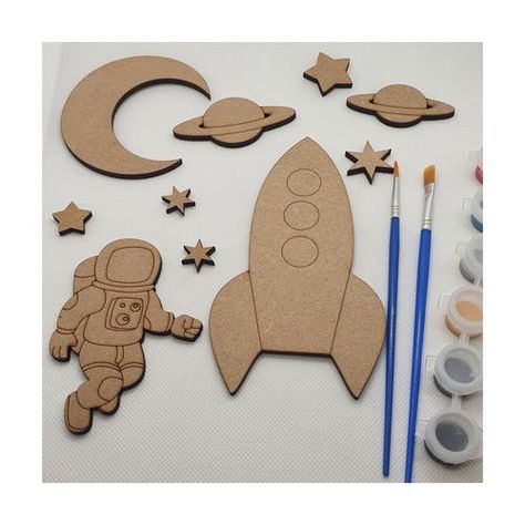 Mdf Crafts Ideas, Birthday Party Souvenirs, Kids Craft Box, Wooden Educational Toys, Kids Deco, Laser Cut Wood Crafts, Mdf Crafts, Space Birthday Party, Laser Engraved Ideas