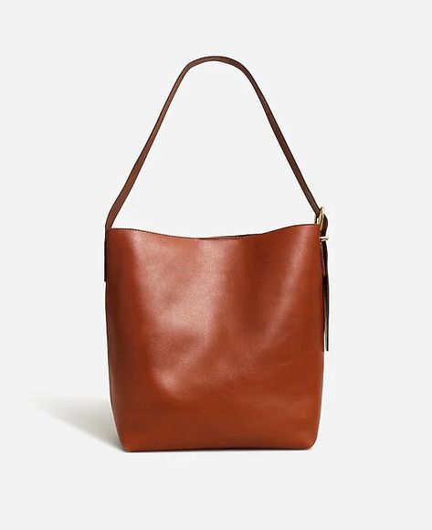 The Essential Bucket Tote | Madewell Madewell Leather Bag, Madewell Purse, Madewell Tote, Madewell Bags, Bucket Tote, Leather Industry, Card Case Wallet, Brown Tote, Crossbody Tote Bag