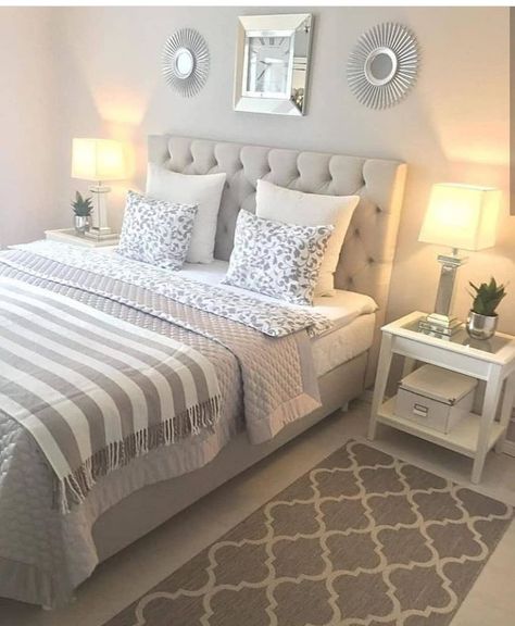 Reka Bentuk Bilik Tidur, Beautiful Bedroom Decor, Budget Bedroom, Dekorasi Kamar Tidur, Small Apartment Decorating, Spare Bedroom, Master Bedrooms Decor, Modern Bed, Modern Room