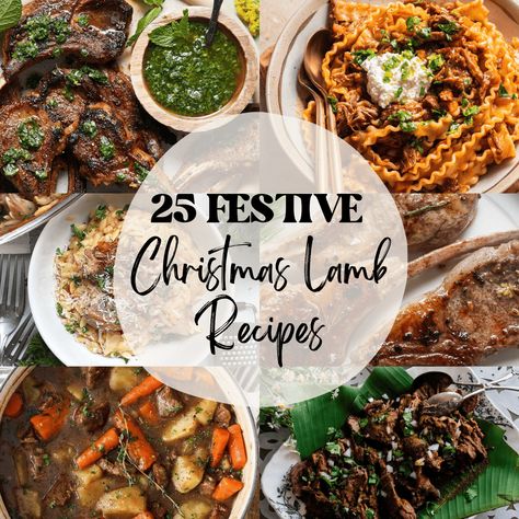 25 Festive Christmas Lamb Recipes Roasted Lamb Chops, Lamb Roast Recipe, Christmas Lamb, Roast Rack Of Lamb, Christmas Main Dishes, Slow Roast Lamb, Lamb Dinner, Slow Cooker Lamb, Braised Lamb Shanks