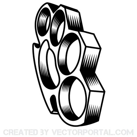 Knuckle Duster Tattoo Design, American Traditional Brass Knuckle Tattoo, Traditional Brass Knuckle Tattoo, Knuckle Duster Drawing, Knuckle Duster Design, Knuckle Duster Tattoo, Brass Knuckle Tattoo, Tattoo Drawing Ideas, Traditional Tattoo Outline