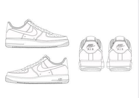 Nike Shoes Sketch, Shoe Design Template, Tattoo Nike, Nike Drawing, Cupid Tattoo, Sneakers Sketch, Sneakers Drawing, Shoe Sketches, Shoe Design Sketches