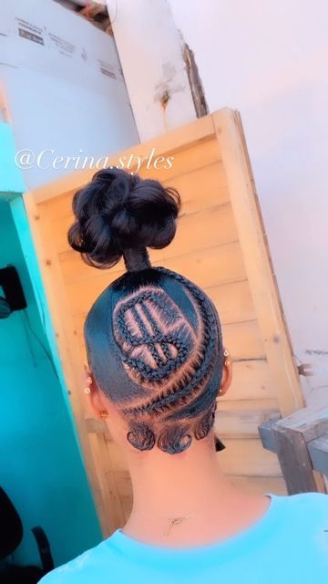 Cerina Brown on Instagram: "Fluffy up do bun with the butterfly 🦋 cornrow with the money sing🤑💲 on my beautiful client so cute  On her @_1_binks_ 💇🏽‍♀️😍🥺💋🔥🔥🔥🔥  #reels #explore #viralposts #instagramreels #hairstylist #cerinastyles #fypシ #fyp #foryou #foryourpage #fypppppppppppppppppppppppppppppppppppppppppppppppppppppppppppppppppppppp" Cornrow Two Buns, Up Do Bun, Butterfly Braids, Butterfly Braid, Two Buns, Braids And Twists, Cornrow, Cute Simple Outfits, The Money