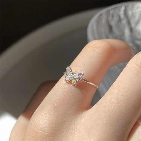 Fairy Ring, Traje Casual, Adjustable Jewelry, Butterfly Ring, Cuff Rings, Zircon Ring, Rings For Girls, Open Ring, Girls Jewelry