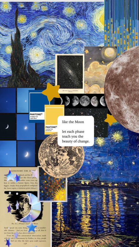 starry night 🌌 #astronomy #space #art #vangogh #starrynight #moon #stars Art Vangogh, Starry Night Wallpaper, Drawing Programs, Drawing Ideas Easy, A Starry Night, Moon Stars, Space Art, Van Gogh, Astronomy