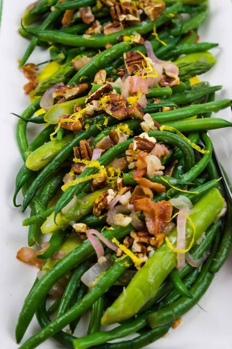 Keto Beans, Beans Side Dish, Keto Asparagus, Pecan Crunch, Green Beans Side, Ketosis Recipes, Green Beans Side Dish, Lemon Green Beans, Keto Side