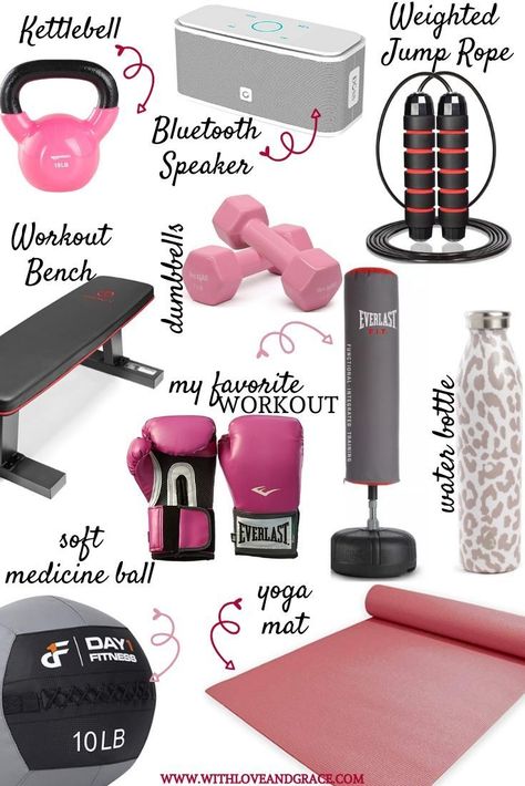 Small Home Gyms, Home Gym Essentials, Workout Room Home, Home Gym Garage, Diy Home Gym, Basement Gym, Gym Room At Home, Gym At Home, Home Gym Decor