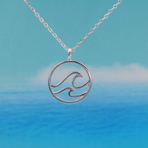 Wave Pendant, Wave Jewelry, Surf Jewelry, Wire Jewelery, Ocean Inspired Jewelry, Ocean Necklace, Sea Jewelry, Wave Necklace, Ocean Jewelry