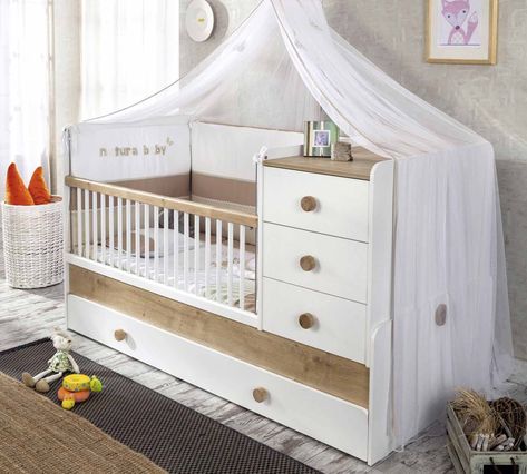 bed is a classic style cot bed with elegant curves and a majestic personality, easily converting into a junior or sofa bed. #ChildrensBedrooms #NurseryBabyBeds #White #CILEK #Contemporary #SolidWood #LuxuryFurniture #Furniture #HomeFurniture #BoysFurniture #BabyFurniture #UKFurniture Convertible Crib Plans, Toddler Car Bed, Bedside Cot, Baby Cribs Convertible, Convertible Bed, Baby Mattress, Teen Furniture, Large Beds, Comfort Mattress