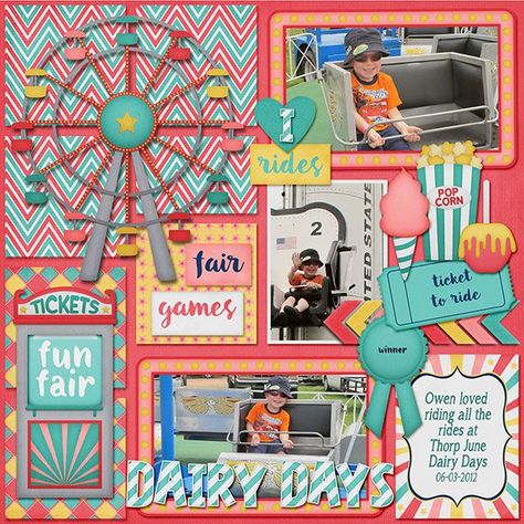 Amusement Park Scrapbook Page Ideas | 1000+ images about Scrapbook Layouts (State Fair/Amusement Park) on ... Scrapbook Page Ideas, Bridal Shower Scrapbook, Family Layout, Dog Scrapbook, Vacation Scrapbook, Simple Scrapbook, Summer Scrapbook, Birthday Scrapbook, Kids Scrapbook