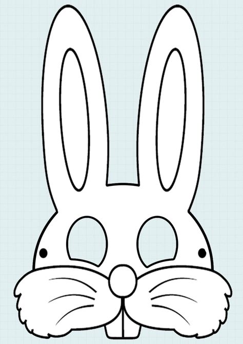 Easter Masks For Kids, Bunny Mask Template, Easter Bunny Mask, Animal Mask Templates, Easter Bunny Template, Animal Masks For Kids, Easter Bunny Pictures, Easter Bunny Colouring, Bunny Templates