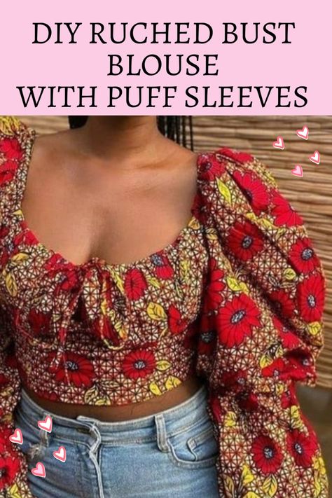 Sewing a ruched bust milkmaid blouse with puff sleeves tutorial Ruched Bust Top, Diy Gown, Top Pattern Sewing, Milkmaid Blouse, Puffy Sleeves Blouse, Blouse Tutorial, Blouse With Puff Sleeves, Puff Sleeves Blouse, Milk Maid