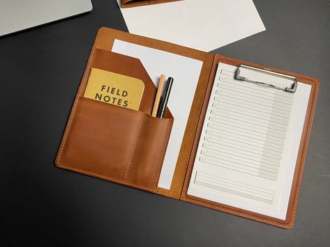 Workspace Essentials, Leather Notepad, Leather Folder, Letter Bag, Personalized Notepad, Leather Portfolio, Leather Gear, Leather Notebook, Stationery Items