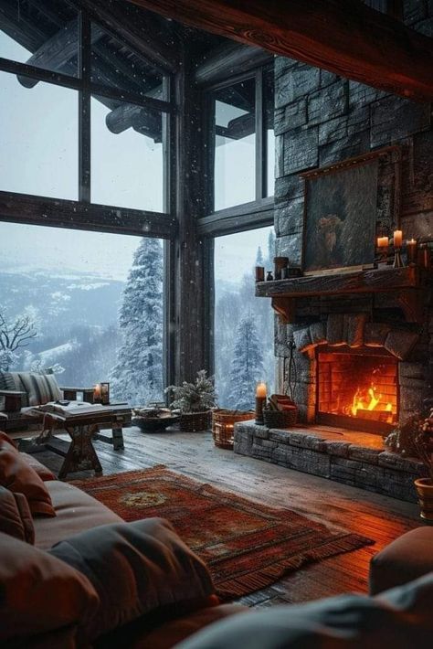 Dealing With Mean People, Cozy Cabin Aesthetic, Mountain House Interior, Modern Cabin Interior, Cozy Winter Cabin, Mountain Dream Homes, Snarky Humor, Cabin Aesthetic, Dream Life House