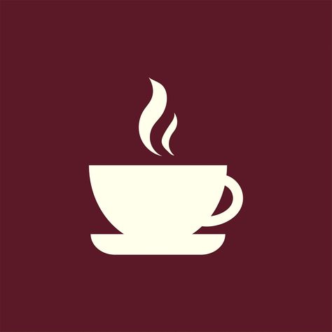 Fresh hot coffee icon vector | free image by rawpixel.com / Ning Coffee Icon Logo, Tea Cup Logo, Logo Coffee Shop, Tea Sign, Coffee Cup Icon, Coffee Shop Logo Design, Logo Bakery, Tea Logo, Logo Coffee