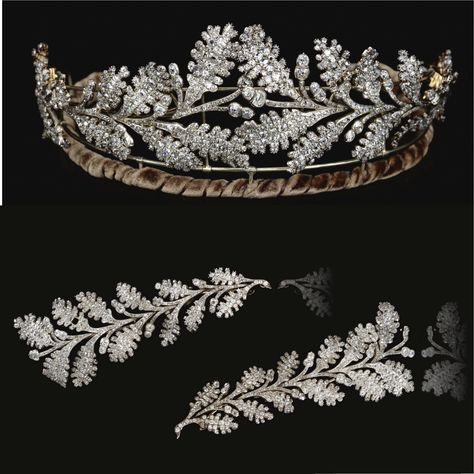 property of Daisy Fellowes Daisy Fellowes, Floral Tiara, Magnificent Jewels, Royal Crowns, Royal Tiaras, Diamond Tiara, Oak Leaves, Royal Jewels, Oak Leaf