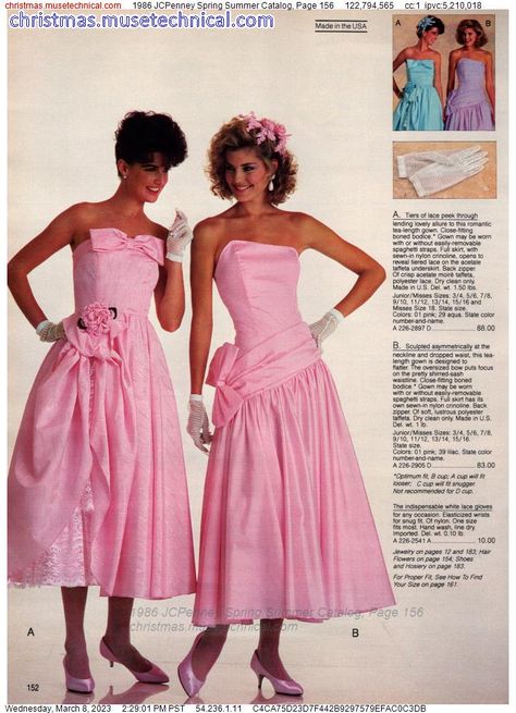 1986 JCPenney Spring Summer Catalog, Page 156 - Catalogs & Wishbooks Tumblr, Vintage Fashion, History, Formal Dresses, 80’s Dresses, Catalog Fashion, Formal Style, Fashion History, Spring Summer