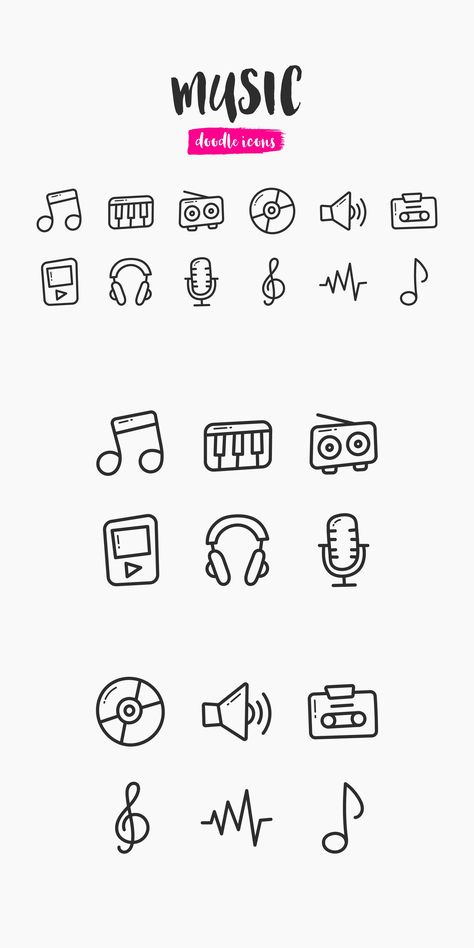 Music Small Drawing, Doodle Music Art, Simple Music Doodles, Easy Music Doodle Art, Music Related Drawings Easy, Doodle Cards Hand Drawn, Small Drawings Music, Music Notes Drawing Easy, Music Things To Draw