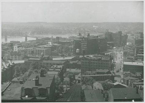 Original description reads: "View of Cincinnati taken from top of Mt. Adams incline looking West." Overlooking downtown Cincinnati and the Ohio River for more than 200 years, historic Mt. Adams has shared a rich and fascinating history with the City of Cincinnati. Named after President John Quincy Adams, who in 1843 delivered the dedication address for what was then known as the world’s most powerful observatory (now site of the Monastery), the Hill has long enjoyed a tradition of fine wine, art John Quincy Adams, Downtown Cincinnati, Record Display, Ohio River, Wine Art, Cincinnati Ohio, The Hill, Fine Wine, Most Powerful