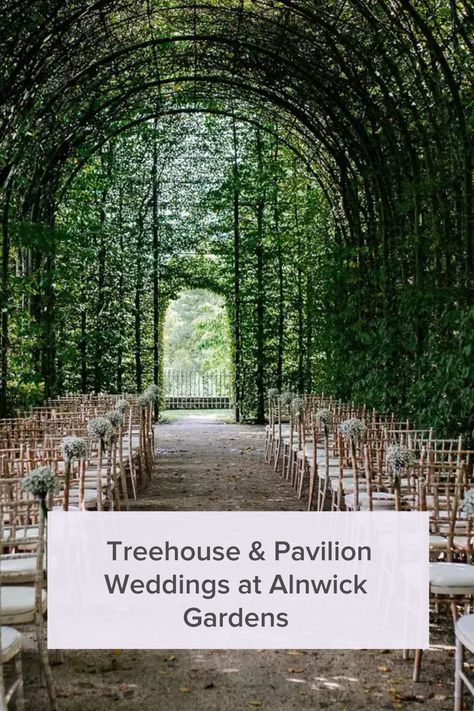 Qld Wedding Venues, Alnwick Gardens Wedding, Non Traditional Wedding Venues, Venue Landscaping, Alnwick Gardens, Wedding Venue Garden, Treehouse Wedding, Unusual Wedding Venues, Unique Wedding Venue