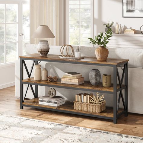 17 Stories Ayeln 55.1'' Console Table | Wayfair Entryway, Console Table With Storage, Long Console, Long Console Table, Entryway Table, Table With Storage, Table Design, Storage Space, Console Table