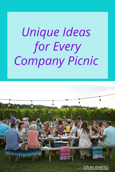 Company picnics are an excellent way to get your employees out of the office and create camaraderie.   But before you pick out your next shaded place for people to sit, and start setting out the utensils, check out these tips for your next company picnic! Staff Picnic Ideas, Company Picnic Games For Adults, Corporate Bbq Ideas Company Picnic, Company Picnic Decorations, Company Family Day Ideas, Corporate Family Day Ideas, Work Picnic Ideas, Employee Picnic Ideas, Corporate Picnic Ideas