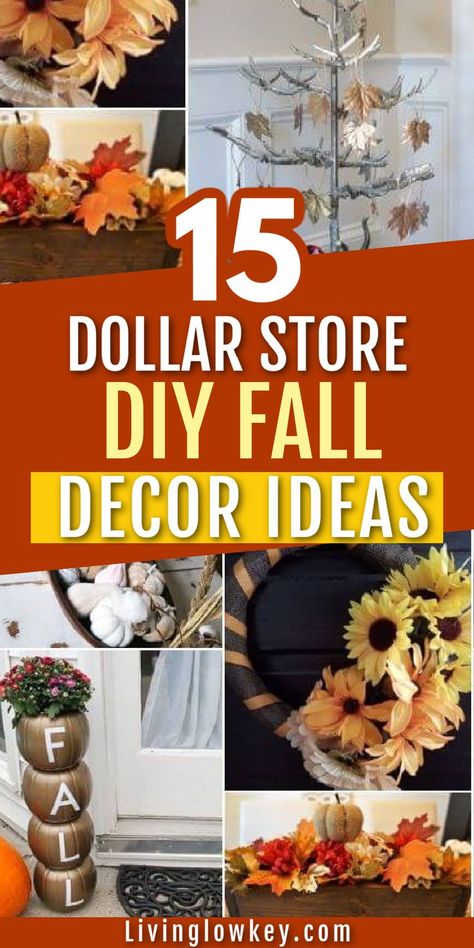 Dollar Store fall decor hacks you must try! If you love decorating for fall inexpensively, this is your must-have guide. I wish I would have found these fall decor ideas for my home sooner. Fall Work Office Decor, Diy Fall Party Decorations, Small Fall Centerpieces For Table Diy, Fall Decor For Work Office, Fall Decor For Office Desks, Fall Decorating Ideas For Office At Work, Thanksgiving Office Decorations Ideas, Fall Decorations For Office, Fall Desk Decor Office