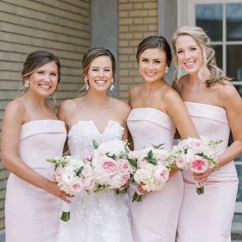 All Posts • Instagram Pale Pink Bridesmaid Dresses, Light Pink Bridesmaid Dresses, Pink Green Wedding, Light Pink Wedding, Fall Bridesmaid Dresses, Bridesmaid Attire, Pink Bridesmaid Dress, Bridesmaid Colors, Blush Bridesmaid Dresses