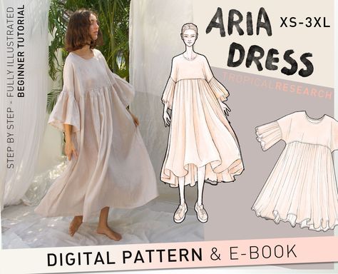 Thanks for the kind words! ★★★★★ "great pattern! very versatile! I Gathered Maxi Dress, Aria Dress, Diy Sy, Sewing Dress, Costura Diy, Maxi Dress Pattern, Indie Sewing Patterns, Couture Mode, Skirt Patterns Sewing