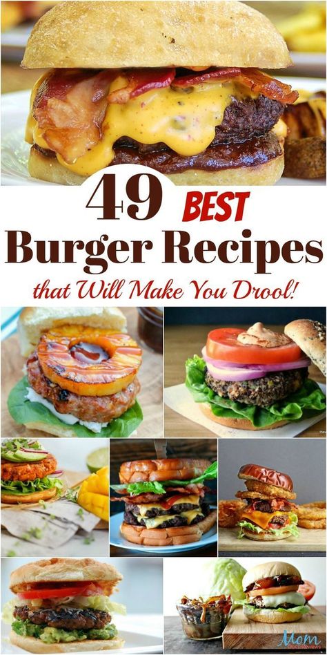 Gourmet Burgers Recipes, Grilled Burger Recipes, Burger Recipes Beef, Best Burger Recipe, The Best Burger, Burger Menu, Fingerfood Party, Burger Toppings, Homemade Burgers