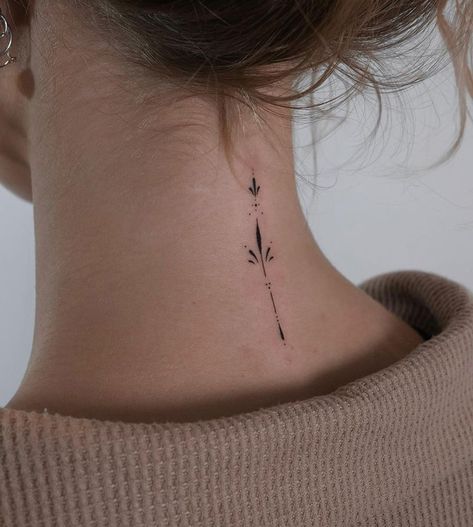 Nape Of Neck Tattoo, Yoga Tattoos For Women, Zwilling Tattoo, Nape Tattoo, Small Neck Tattoos, Meditation Inspiration, Ink Therapy, Boho Tattoos, Neck Tattoos Women