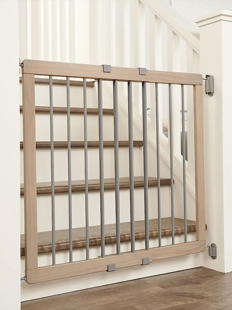 Regalo Heritage and Home Wooden Extra Wide Stairway and Hallway Walk Through Baby Safety Gate with Mounting Kit Visit the Regalo Store Wooden Baby Gate, Baby Gates For Stairs, Custom Baby Gates, Wooden Baby Gates, Baby Gate For Stairs, Newborn Checklist, Baby Play Yard, Bedroom Coastal, Baby Proof