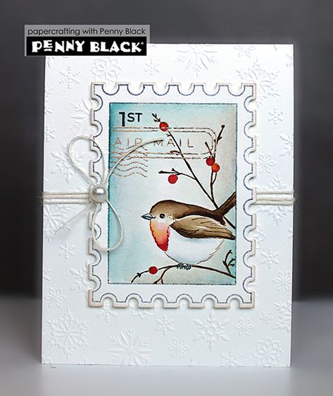 Visit the post for more. Penny Black Stamps Cards, Black Christmas Cards, Penny Black Design, Winter Collection 2023, Postal Art, New Winter Collection, Black Cards, Penny Black Cards, Slimline Cards