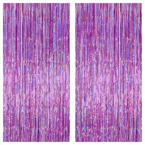 Amazon.com: KatchOn, Iridescent Purple Fringe Curtain - 8x3.25 Feet, Pack of 2 | Purple Streamers for Mermaid Birthday Decorations | Purple Party Decorations | Valentine Decorations, Purple Birthday Decorations : Home & Kitchen Birthday Decorations Purple, Purple Bachelorette Party, Purple Birthday Decorations, Streamer Party Decorations, Purple Party Decorations, Purple Fringe, Mermaid Birthday Decorations, Disco Party Decorations, Pink Party Decorations