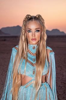 Dress Rave Outfit, Chic Feminine Style, Helen Of Troy, Athena Dresses, Outfit Rave, Rave Girl, Macrame Dress, Outfit For Women, Music Festival Outfits