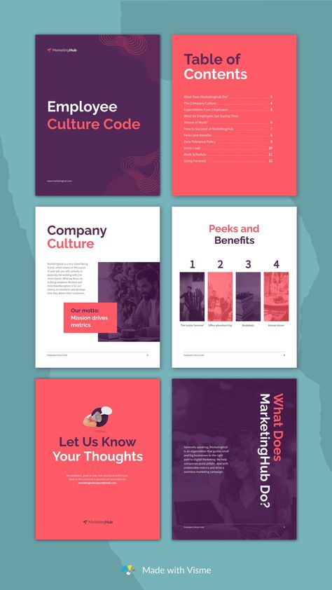 Employee Benefits Guide Design, Diagonal Design Layout, Employee Handbook Design Ideas, Employee Handbook Cover Design, Employee Onboarding Template, Employee Handbook Design Layout, Employee Handbook Ideas, Internal Communications Design, Handbook Design Layout