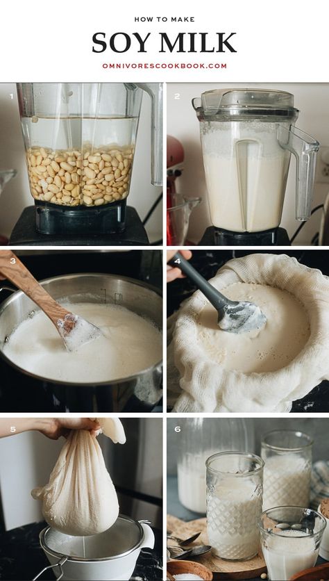 Why buy soy milk when you can learn how to make soy milk yourself? If you’re vegan or dairy-free, you don’t want to miss this super easy recipe! Soy Milk Benefits, Soy Milk Recipes, Homemade Soy Milk, Milk Benefits, Milk Packaging, Homemade Syrup, Vegan Milk, Super Easy Recipes, Plant Based Milk