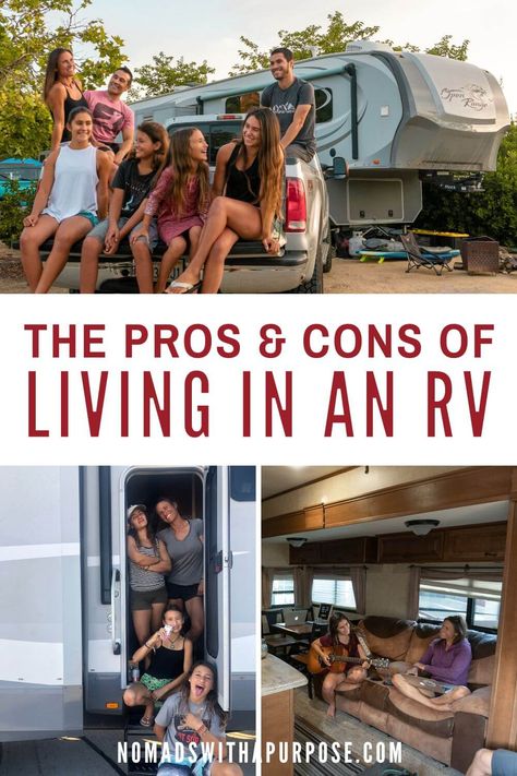 Pros and cons of living in an RV full time Living In An Rv Full Time, Luxury Rv Resorts, Travel Trailer Living, Living In An Rv, Living Hope, Full Time Rv Living, Rv Homes, Luxury Rv, Trailer Living