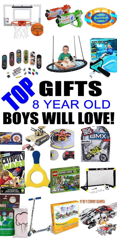 Top Gifts For 8 Year Old Boys! Best gift suggestions & presents for boys eighth birthday or Christmas. Find the best toys for a boys 8th bday or Christmas. Shop the best boys gift ideas now! Birthday Presents For Teens, Birthday Presents For Boys, Teen Presents, Non Toy Gifts, Presents For Boys, Good Birthday Presents, Gifts For Teen Boys, Diy Gifts For Friends, Birthday Gifts For Teens