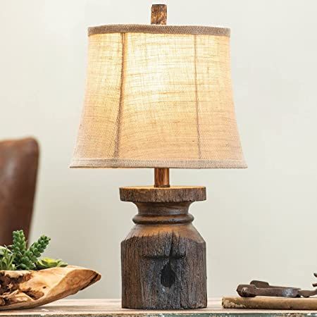 Rustic Bedside Lamps, Western Lamps, Cabin Lamps, Weathered Wood Finish, Black Forest Decor, Rustic Table Lamps, Western Furniture, Forest Decor, Rustic Lamps