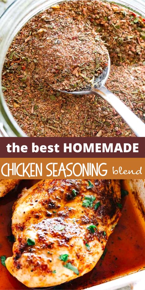 Best Chicken Seasoning, Chicken Seasoning Recipes, Homemade Dry Mixes, Spice Rubs, Dry Rub Recipes, Homemade Spice Mix, Spice Blends Recipes, Homemade Seasoning, Diy Mixes