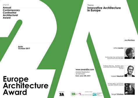 2A Europe Architecture Award 2017 Architecture Award Poster, Award Poster, Europe Architecture, Innovative Architecture, Architecture Awards, 1 Of 1, Card Design, Poster Design, Pie Chart